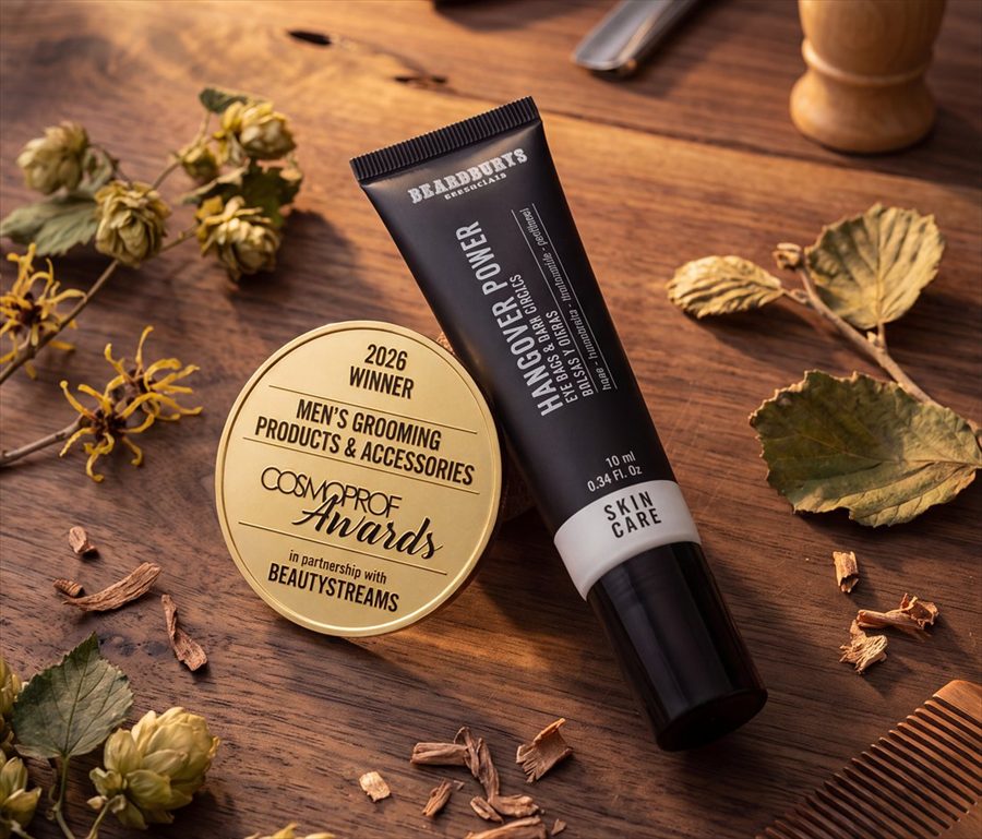 Beardburys Hangover Power, Ganador Cosmoprof Awards 2026 categoria Men's Grooming Products and Accessories